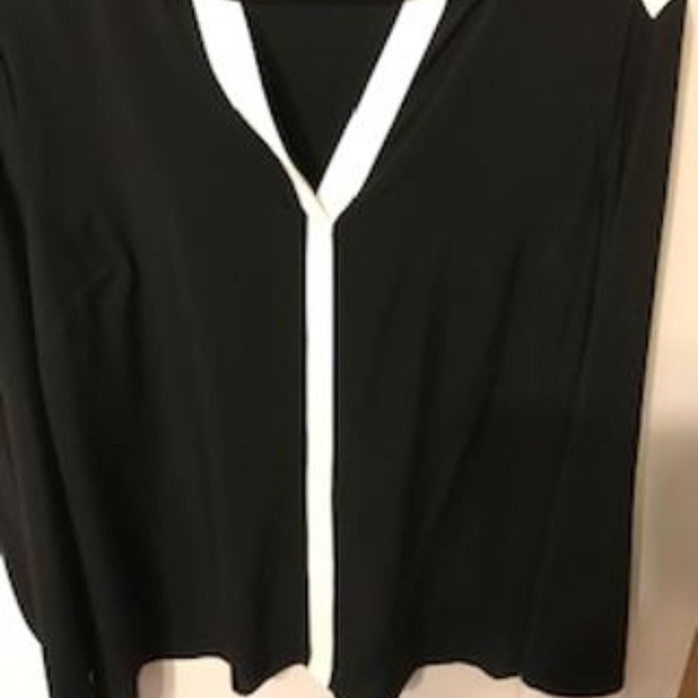 Black and White Blouse